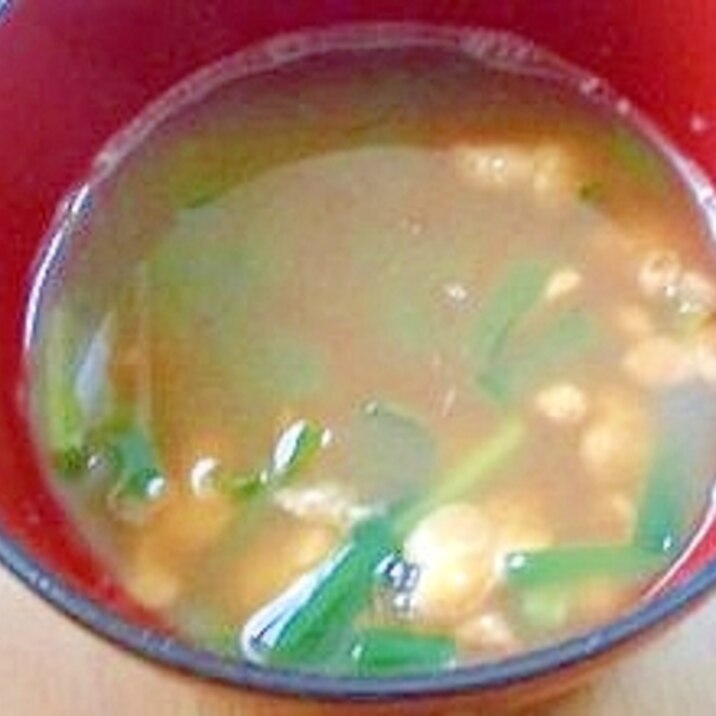 ニラ納豆味噌汁